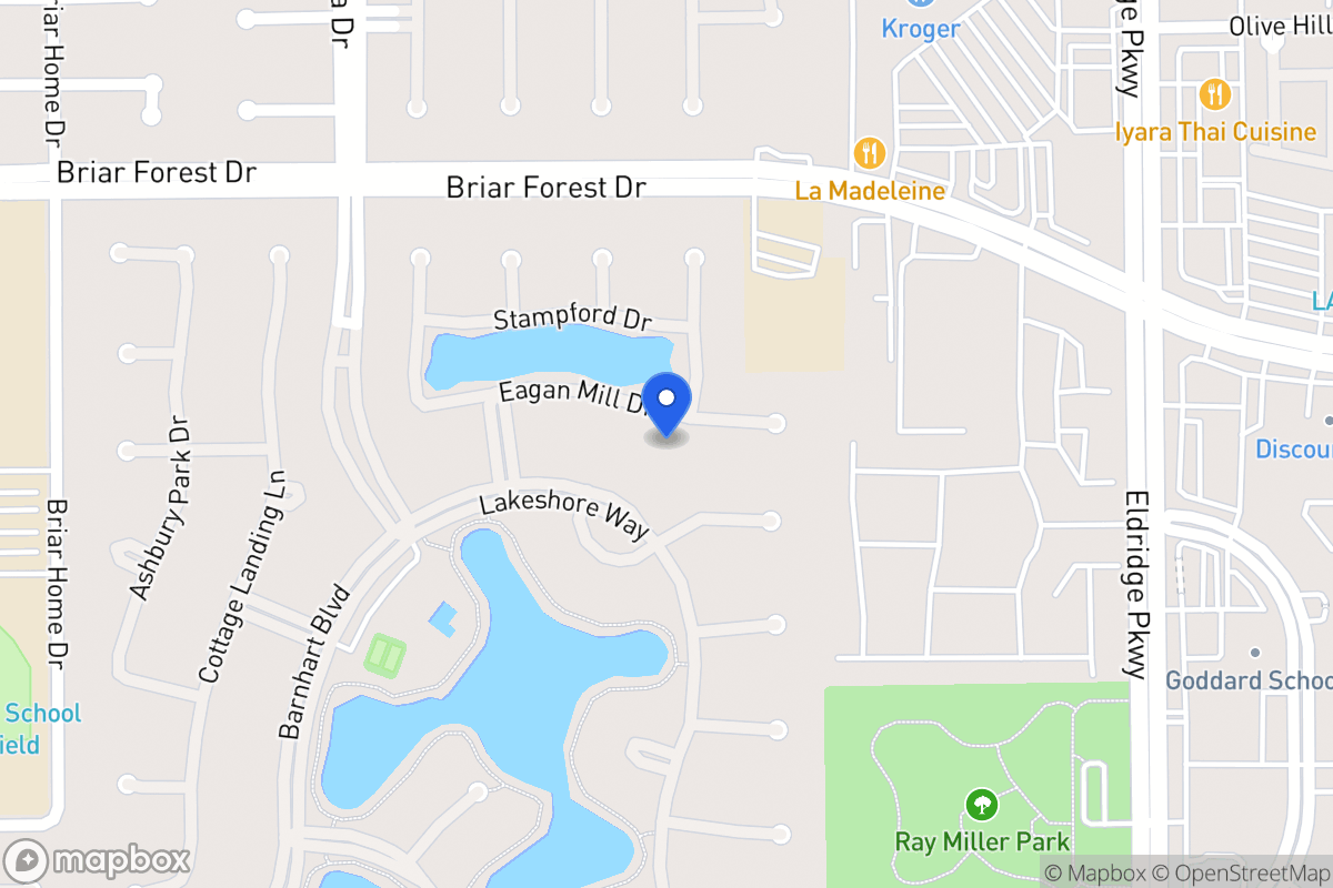 Map of 13623 Eagan Mill Dr, Houston