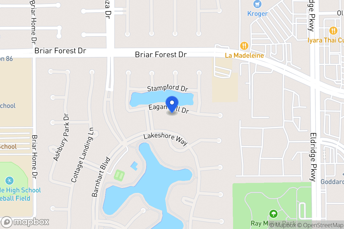 Map of 13711 Eagan Mill Dr, Houston