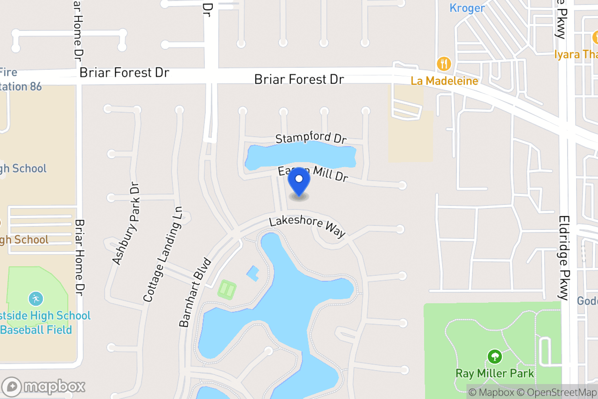 Map of 1619 Lakeshore Way, Houston