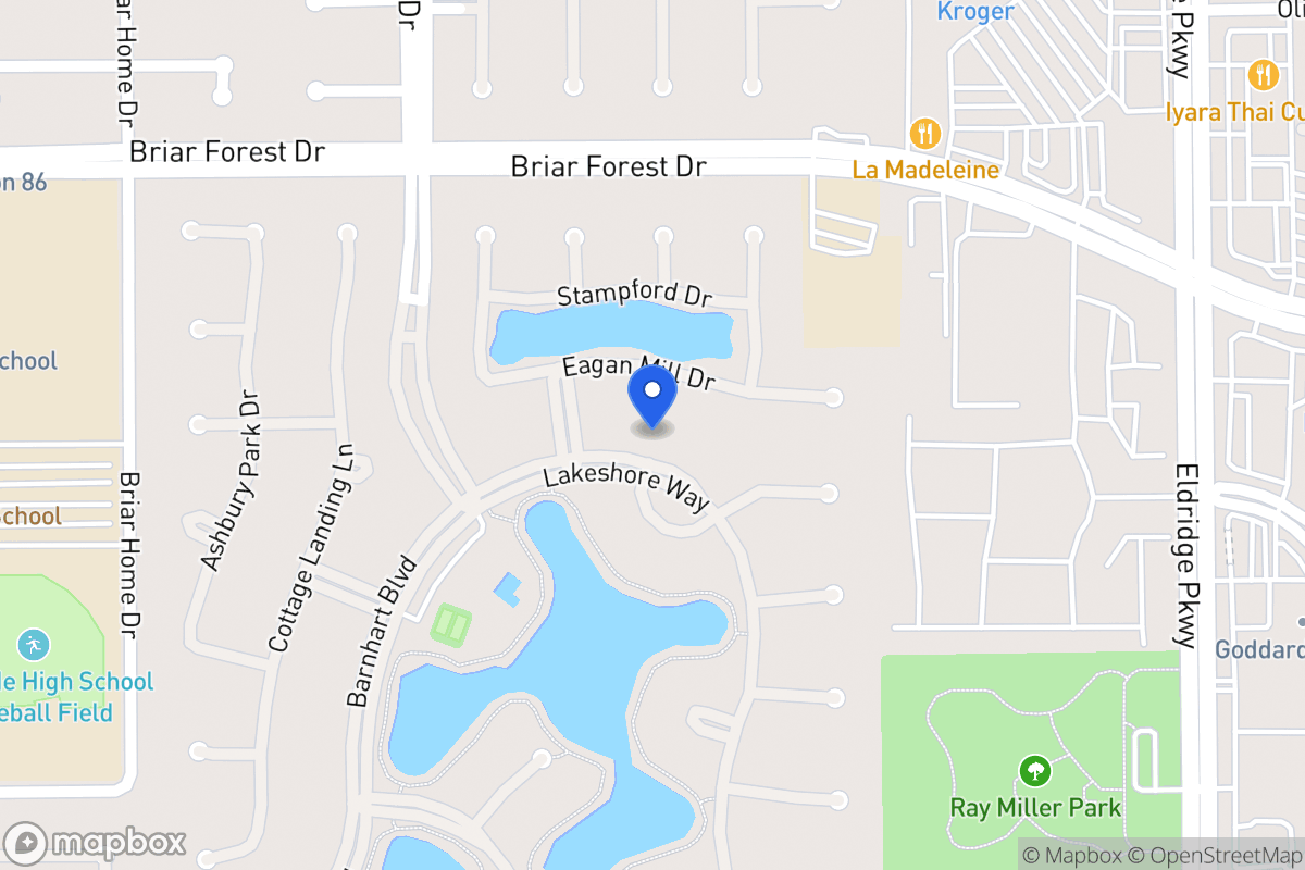 Map of 1627 Lakeshore Way, Houston