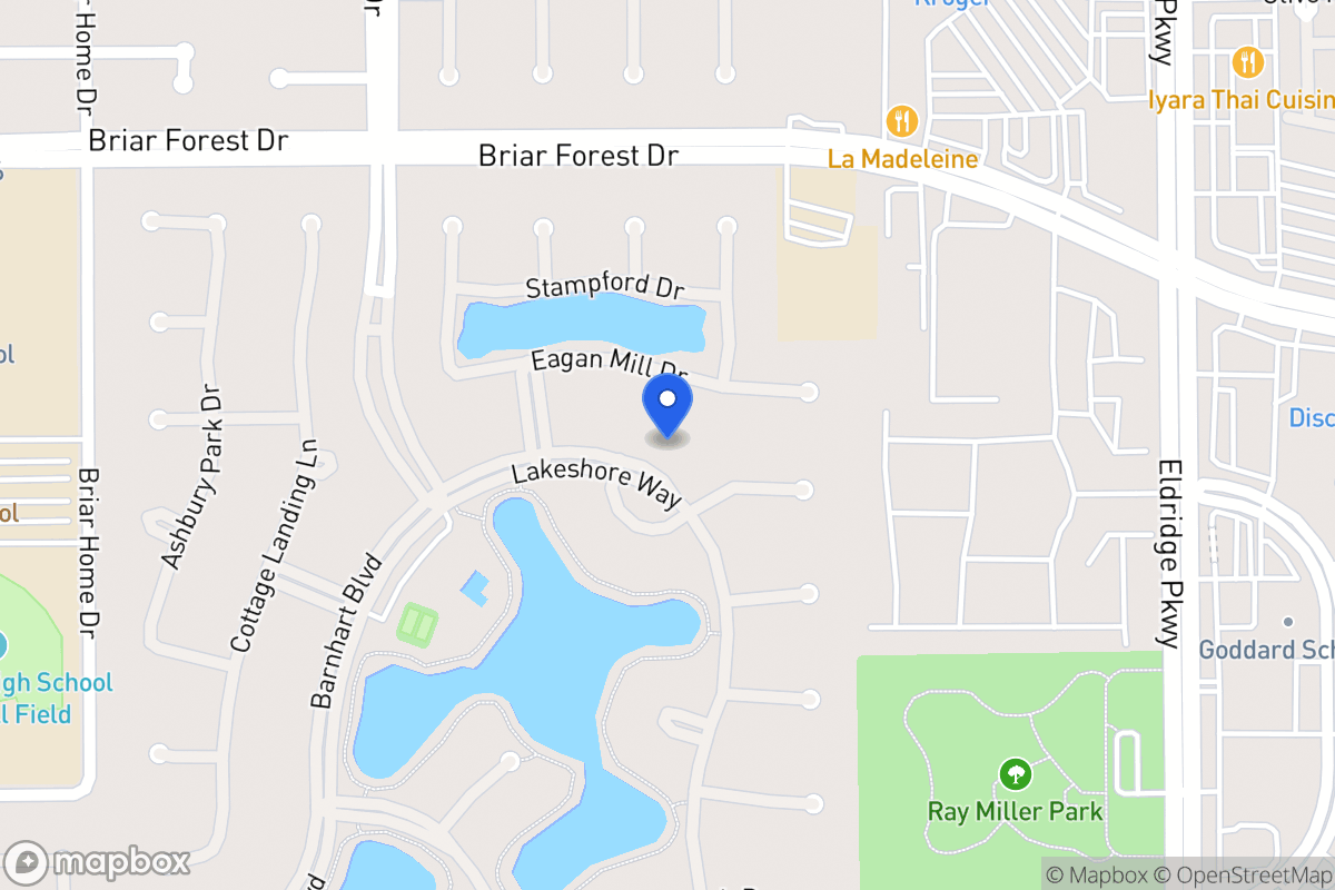 Map of 1631 Lakeshore Way, Houston