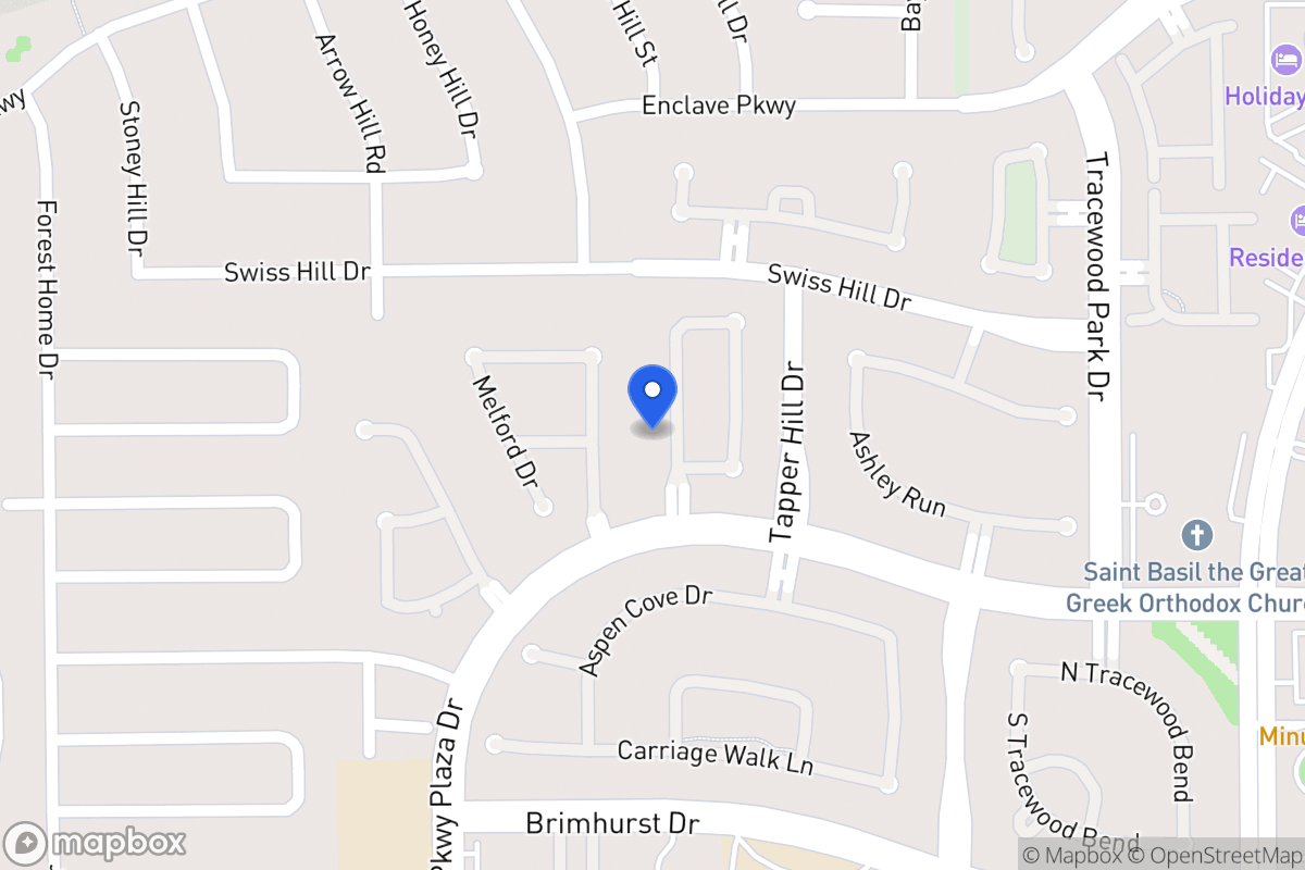 Map of 1250 Sienna Hill Dr, Houston