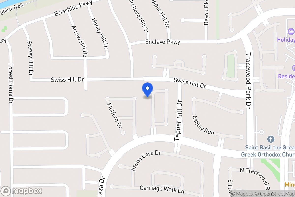 Map of 1230 Sienna Hill Dr, Houston