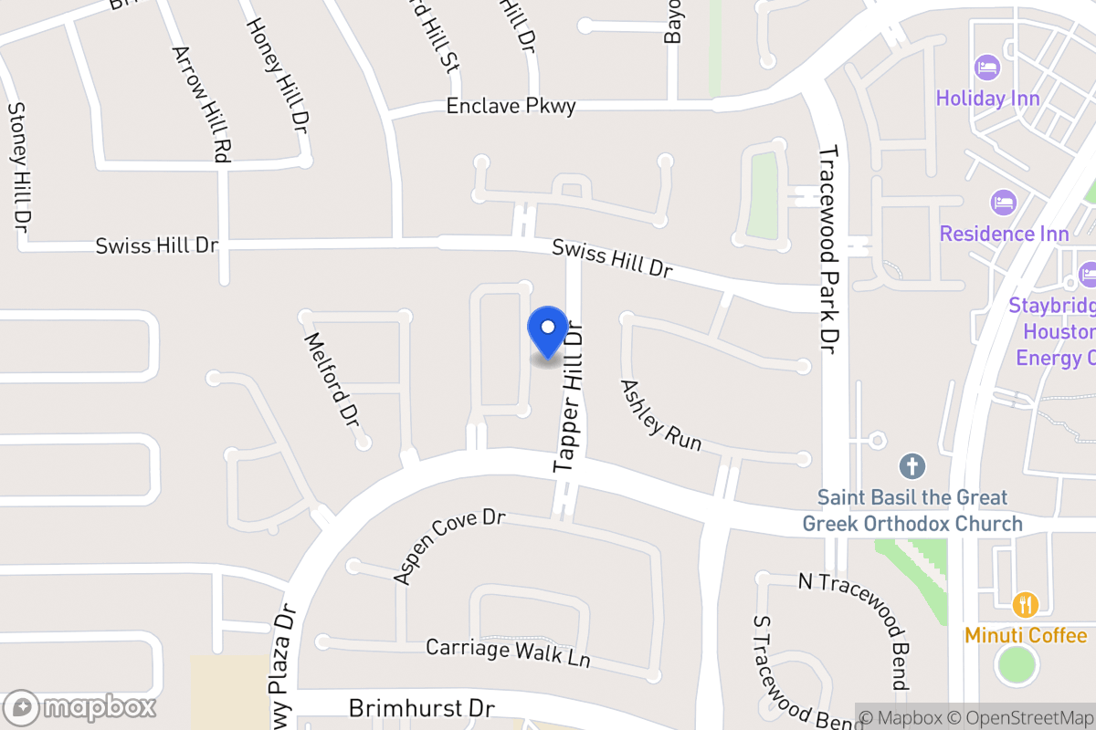 Map of 1130 Sienna Hill Dr, Houston