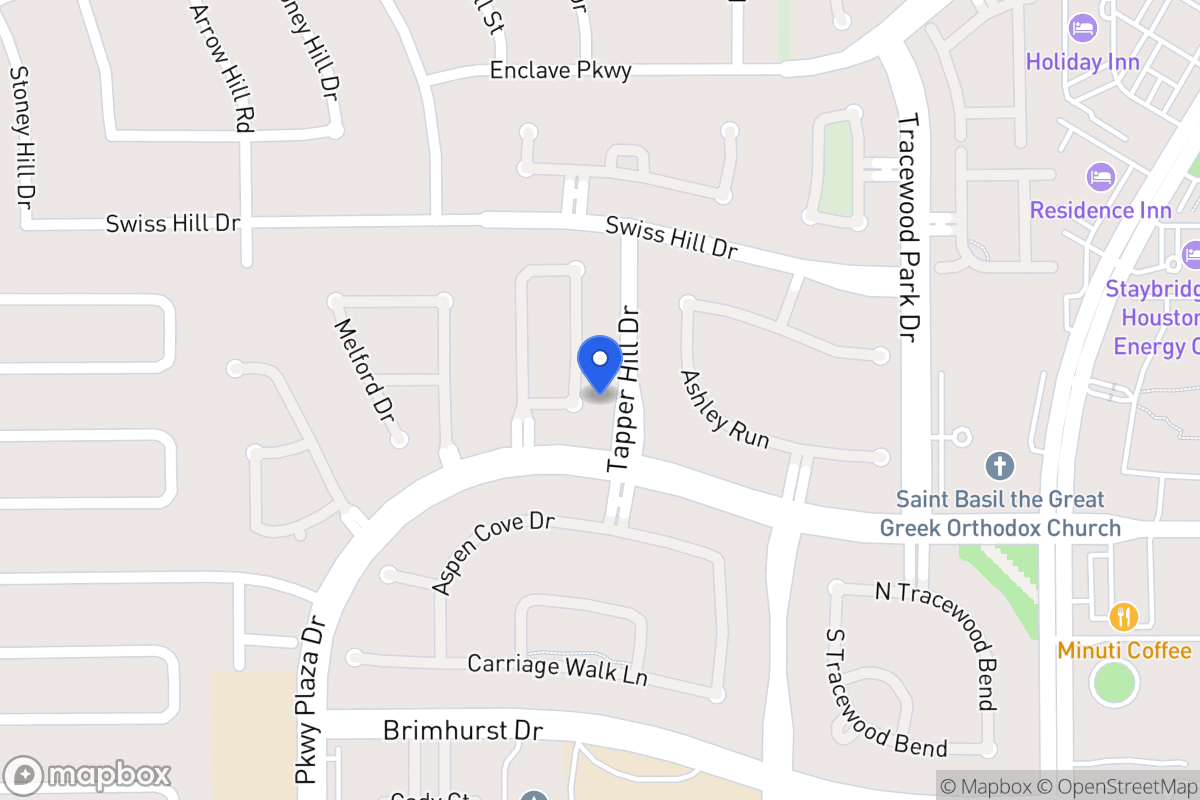 Map of 1118 Sienna Hill Dr, Houston
