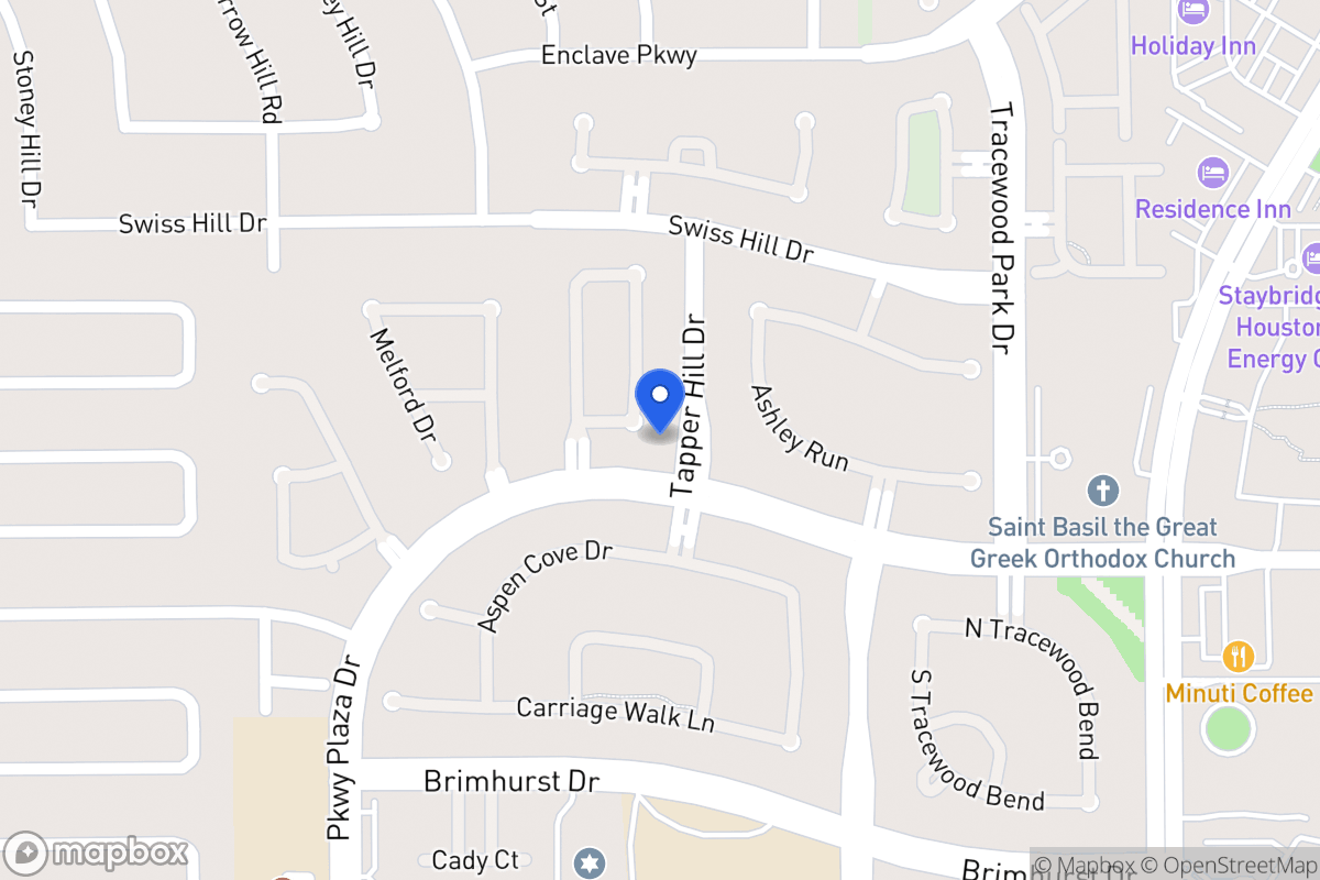Map of 1114 Sienna Hill Dr, Houston