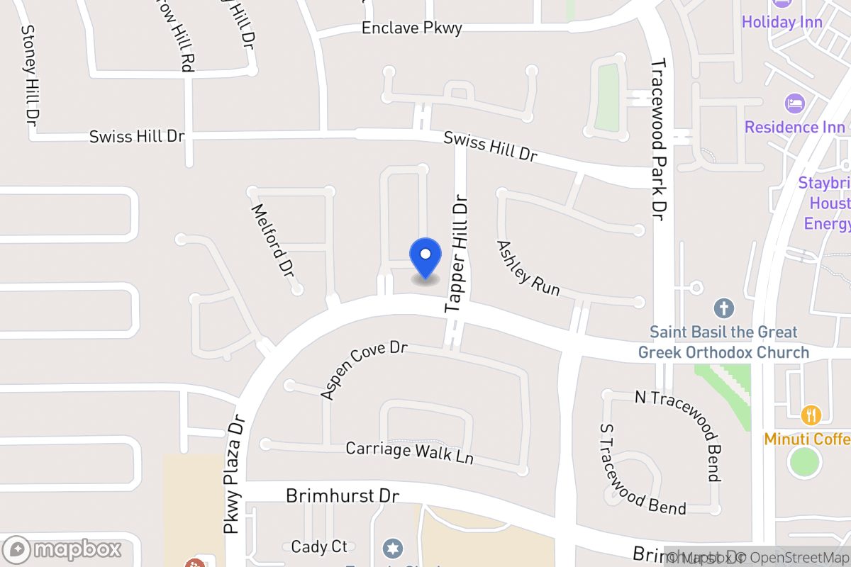 Map of 1110 Sienna Hill Dr, Houston
