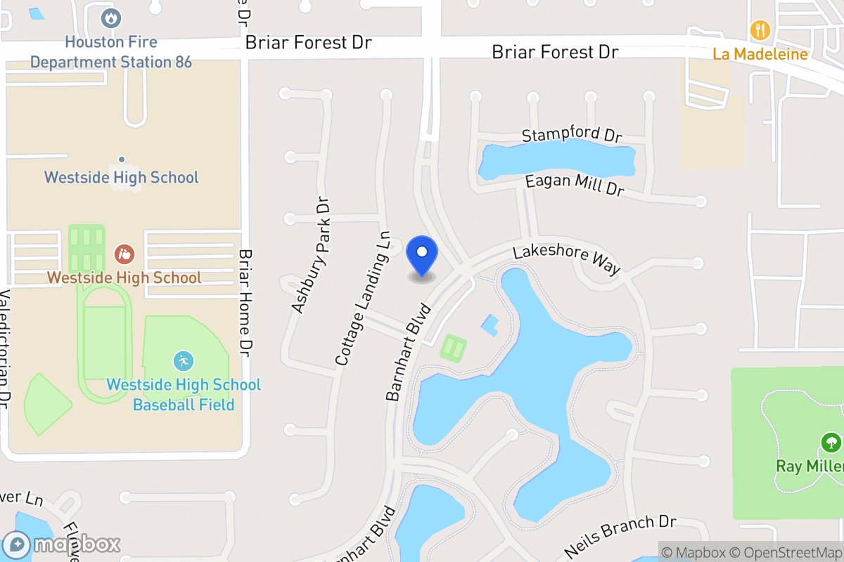 Map of 13906 Barnhart Blvd, Houston