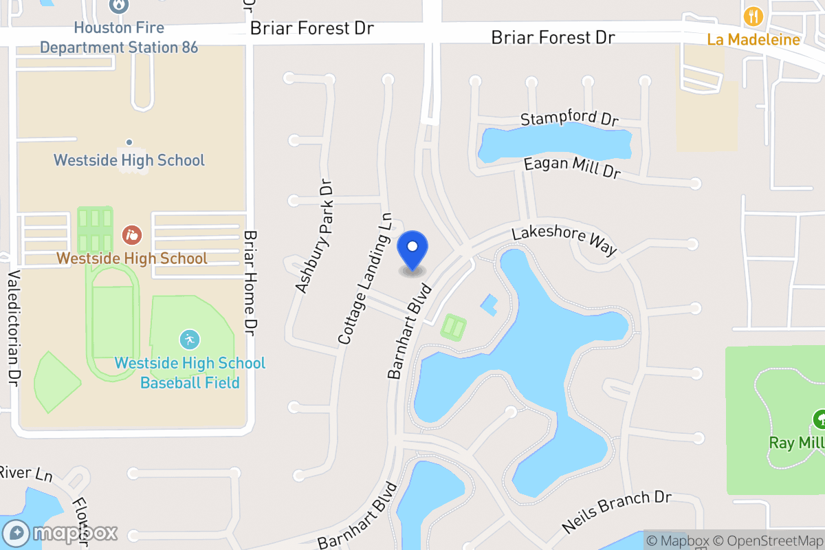 Map of 13910 Barnhart Blvd, Houston