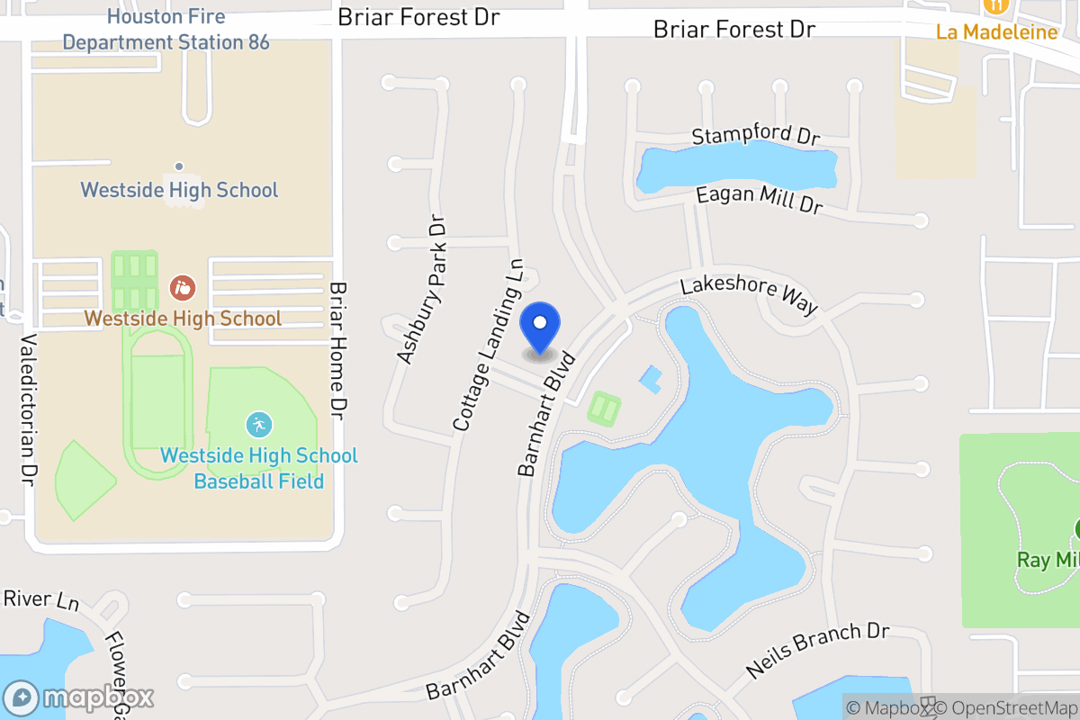 Map of 13914 Barnhart Blvd, Houston