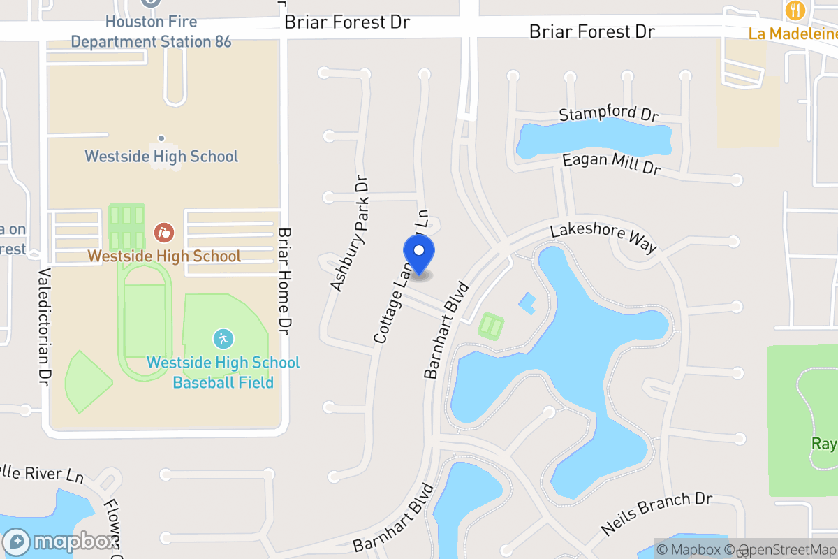 Map of 1723 Cottage Landing Ln, Houston