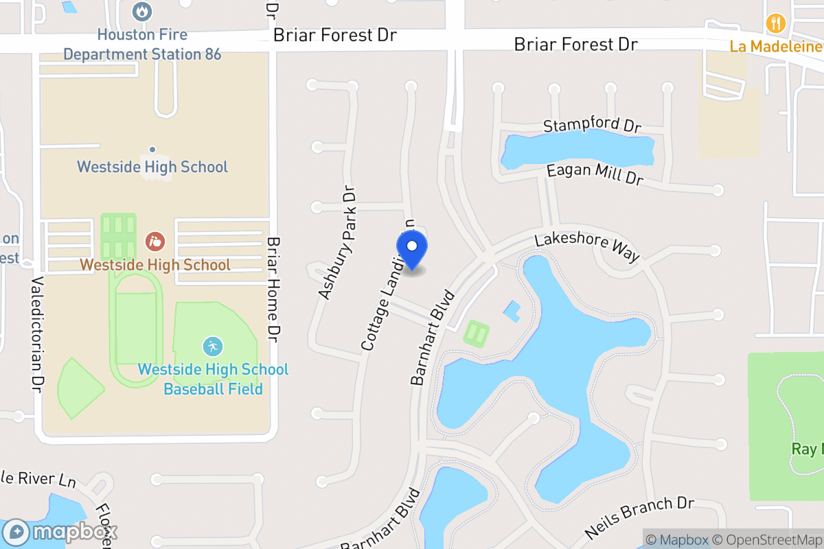 Map of 1719 Cottage Landing Ln, Houston