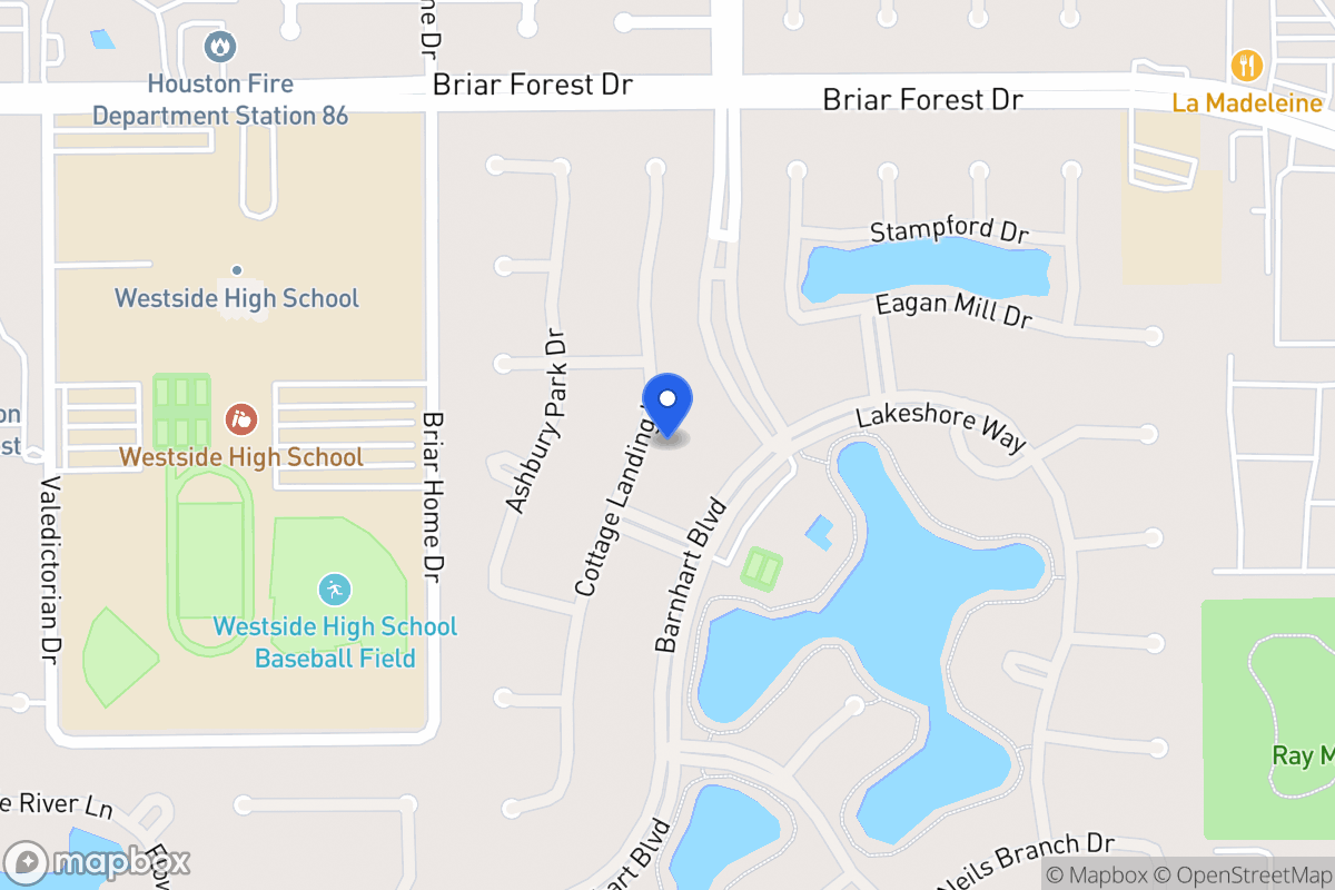 Map of 1715 Cottage Landing Ln, Houston