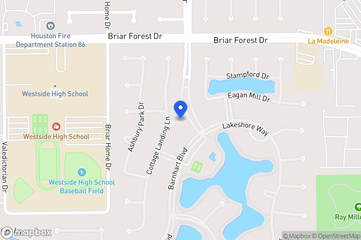Map of 1707 Cottage Landing Ln, Houston