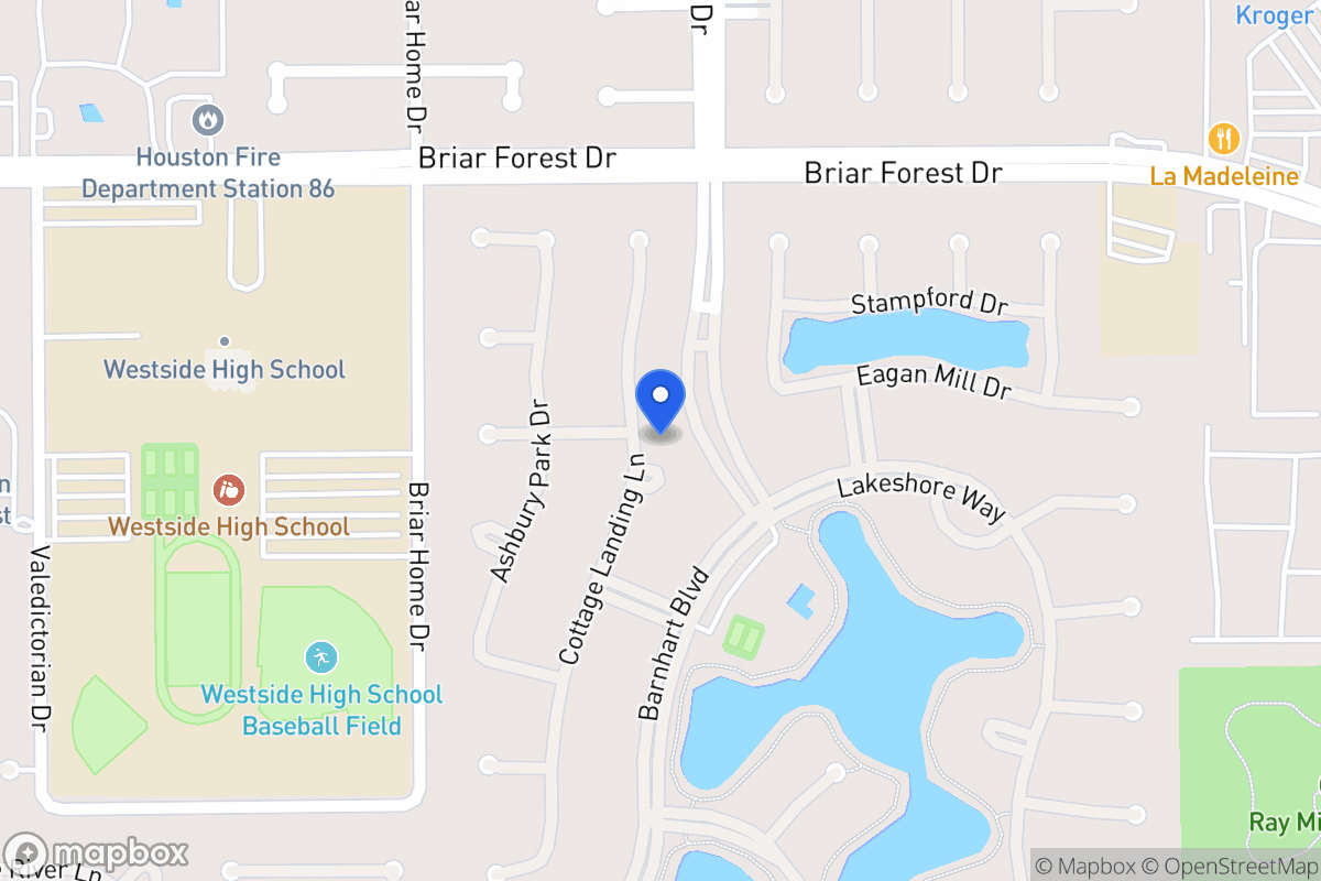 Map of 1703 Cottage Landing Ln, Houston