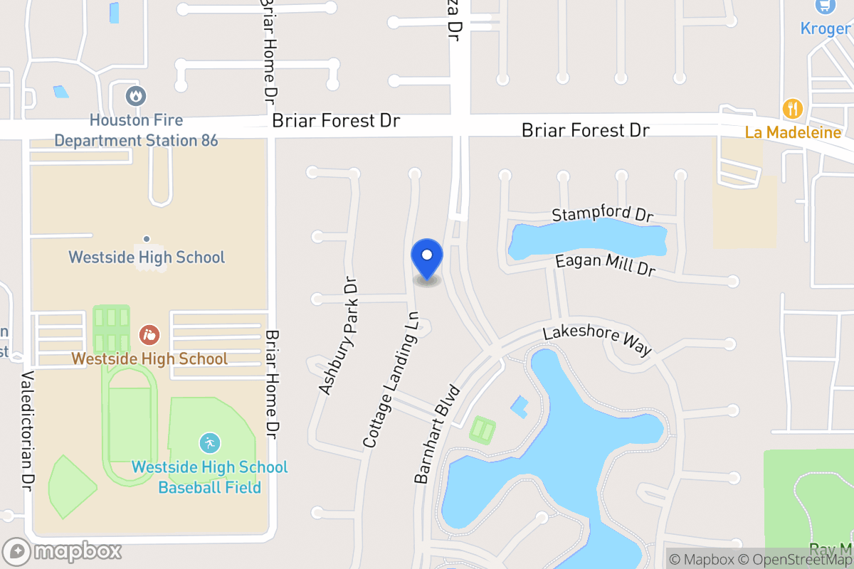 Map of 1639 Cottage Landing Ln, Houston