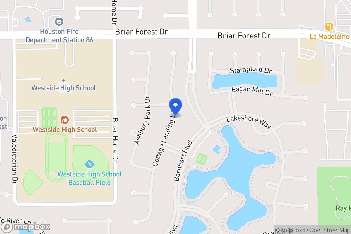 Map of 1727 Cottage Landing Ln, Houston