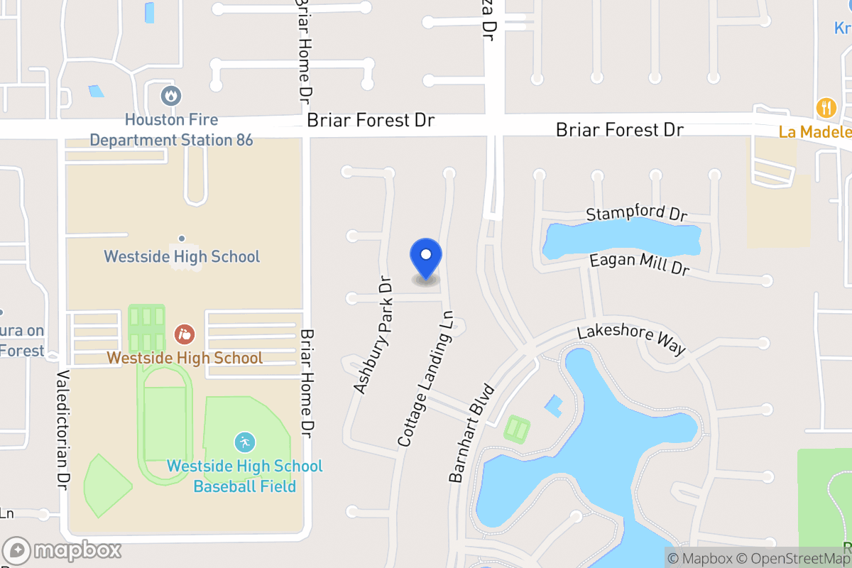 Map of 1638 Cottage Landing Ln, Houston
