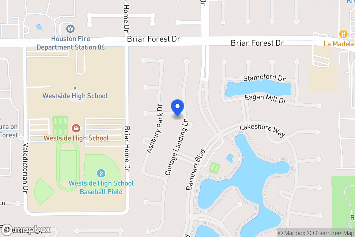 Map of 1702 Cottage Landing Ln, Houston