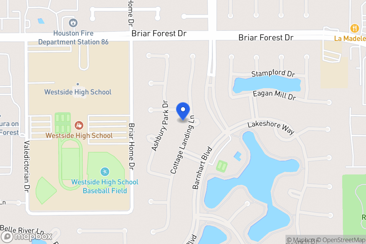 Map of 1710 Cottage Landing Ln, Houston