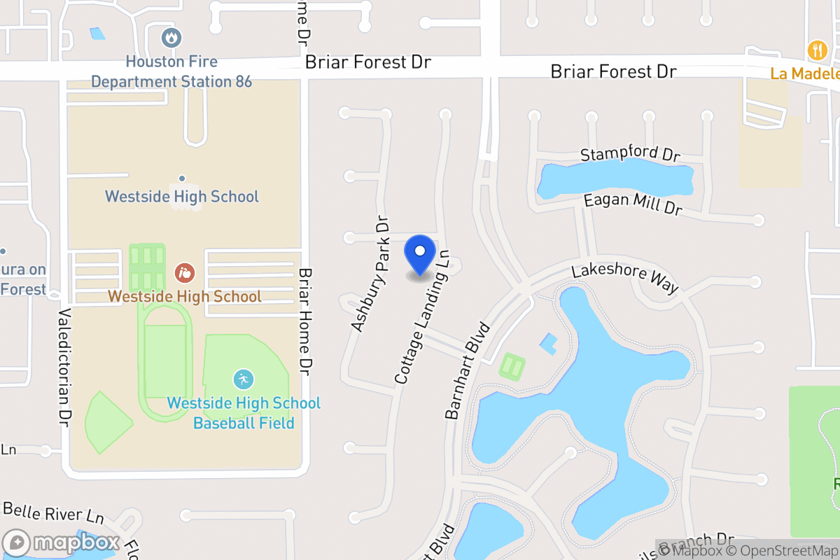Map of 1714 Cottage Landing Ln, Houston