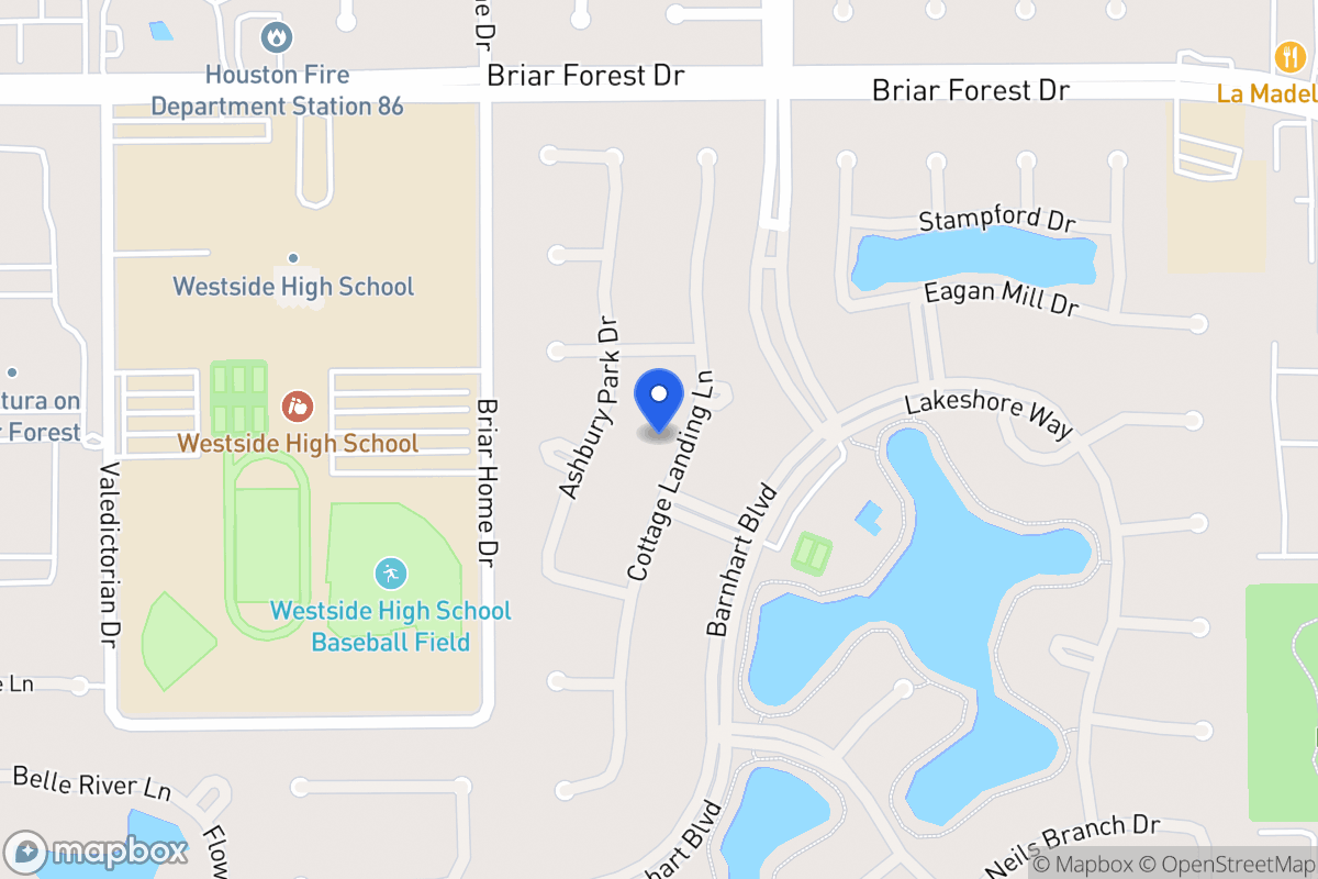 Map of 1718 Cottage Landing Ln, Houston