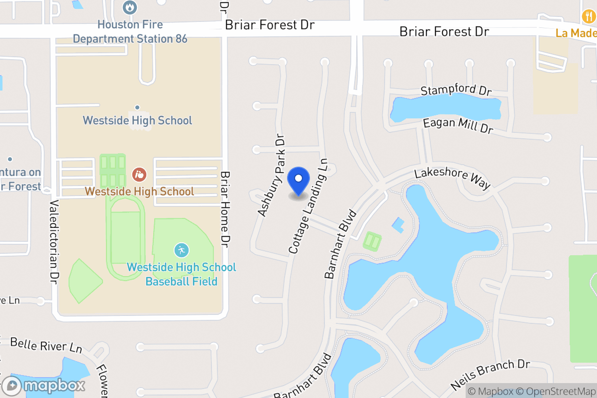 Map of 1722 Cottage Landing Ln, Houston
