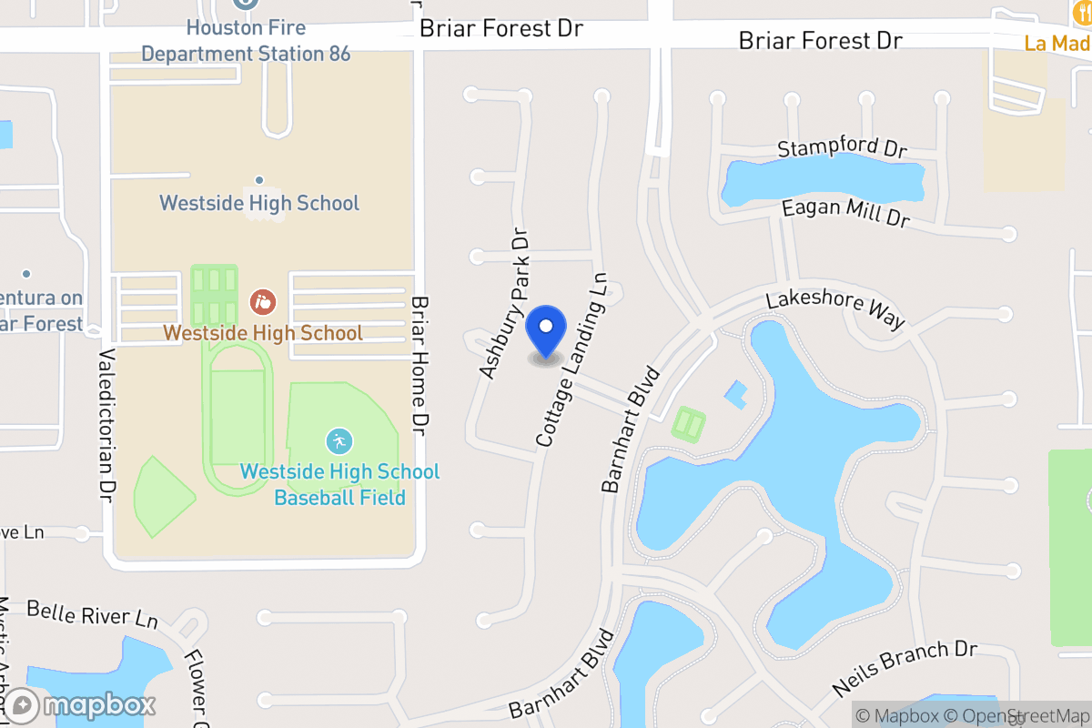 Map of 1726 Cottage Landing Ln, Houston