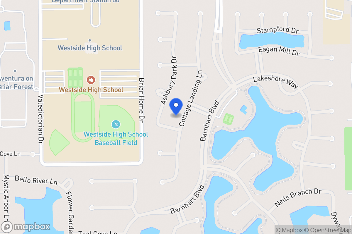Map of 1738 Cottage Landing Ln, Houston