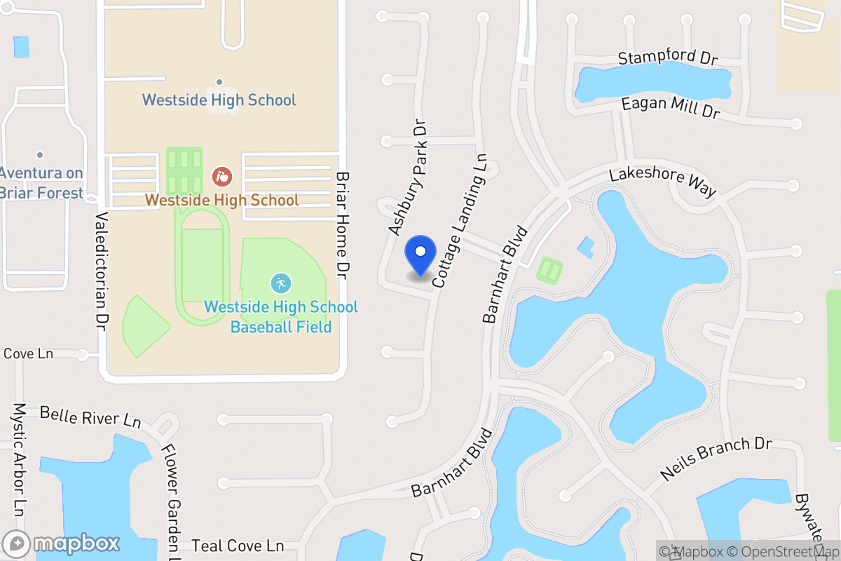 Map of 1742 Cottage Landing Ln, Houston