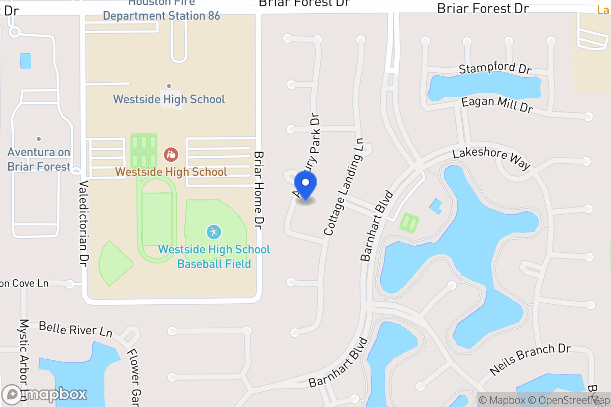 Map of 1727 Ashbury Park Dr, Houston