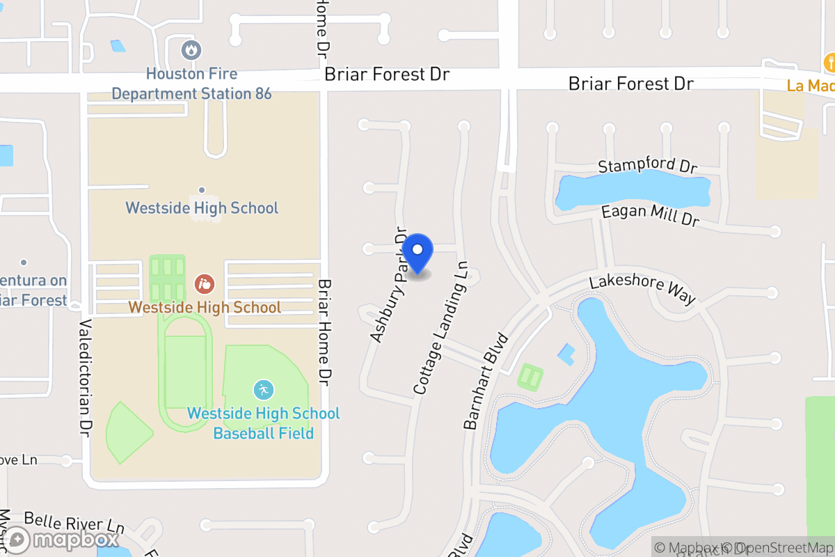 Map of 1707 Ashbury Park Dr, Houston