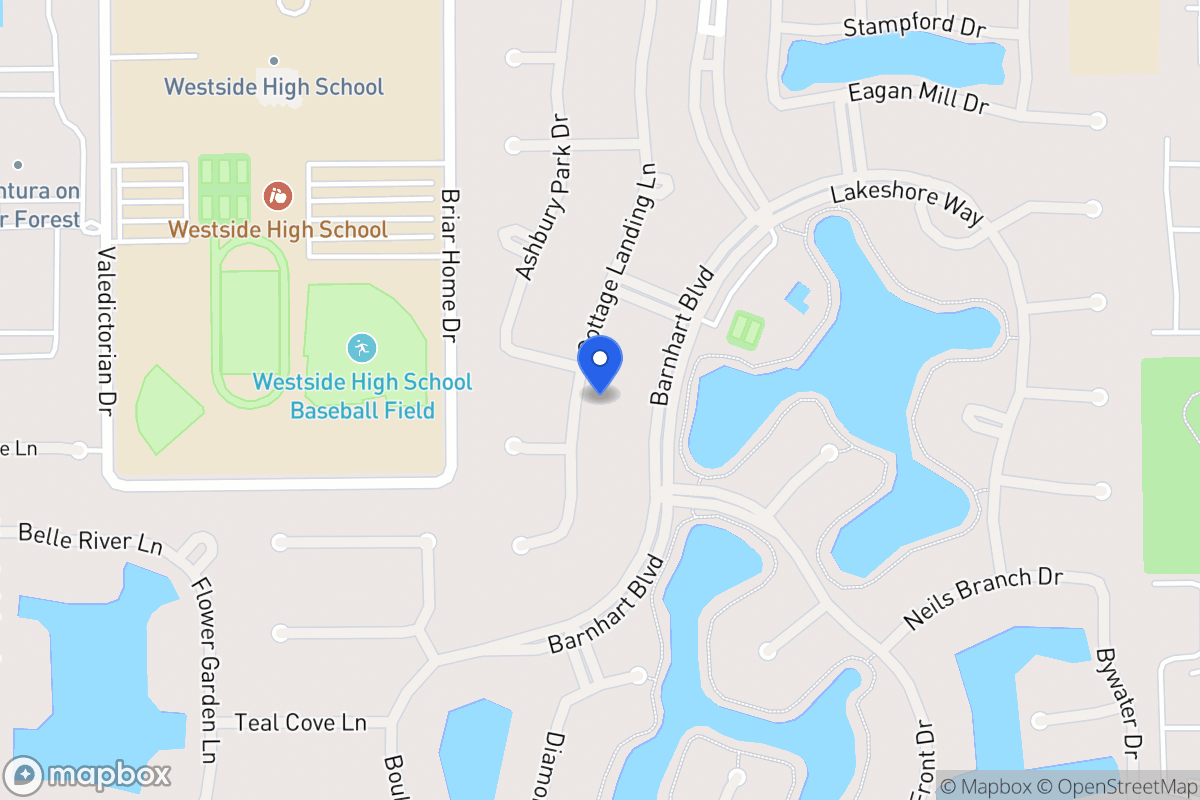 Map of 1807 Cottage Landing Ln, Houston