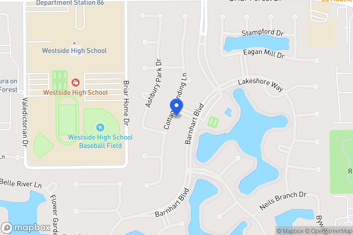 Map of 1735 Cottage Landing Ln, Houston