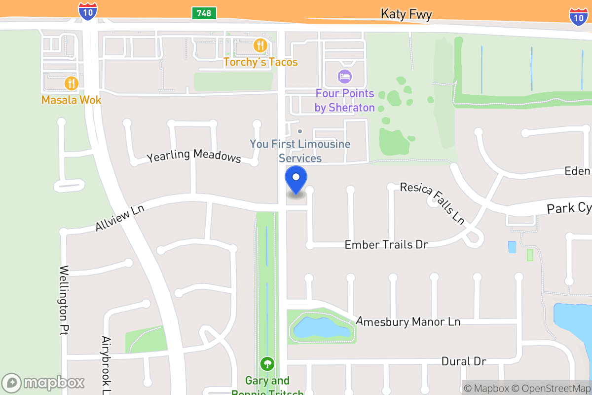 Map of 210 Heathbrook Ln, Houston
