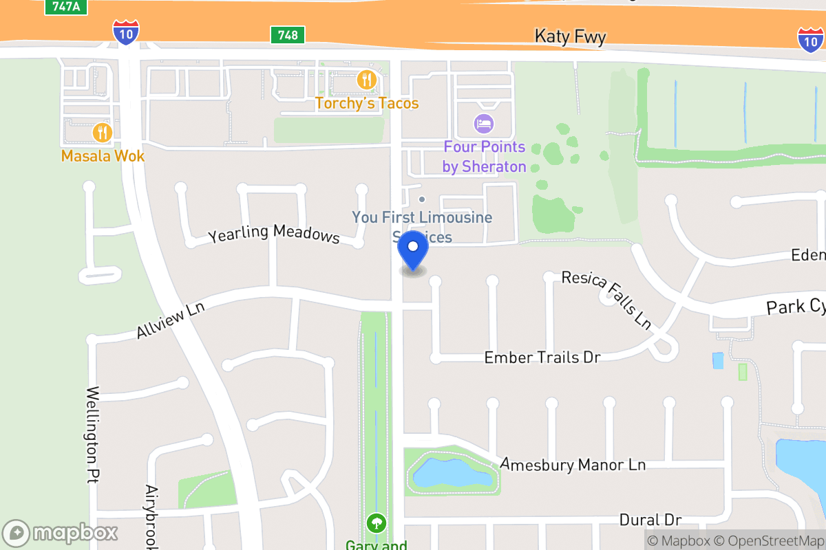 Map of 206 Heathbrook Ln, Houston