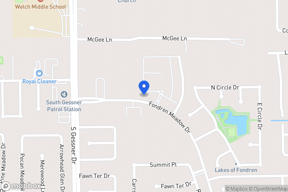 Map of 11903 Fondren Meadow Dr, Houston
