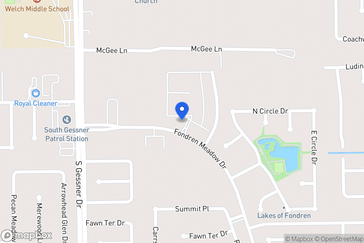Map of 11909 Fondren Meadow Dr, Houston