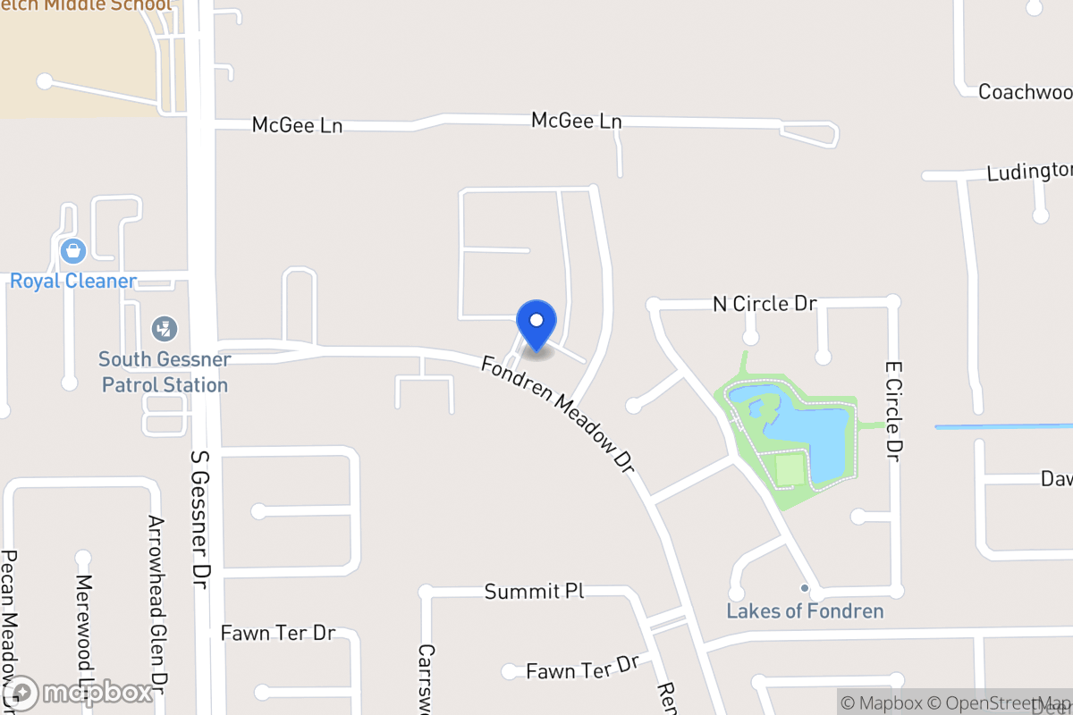 Map of 11911 Fondren Meadow Dr, Houston