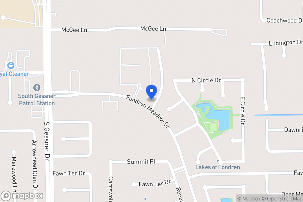Map of 11917 Fondren Meadow Dr, Houston