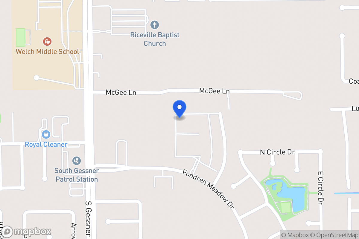 Map of 11951 Fondren Meadow Dr, Houston