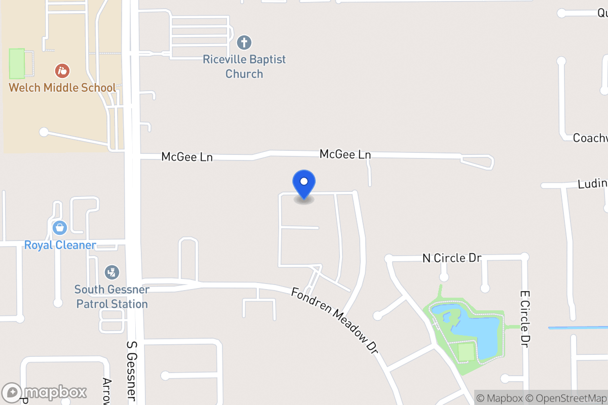 Map of 11947 R Fondren Meadow Dr, Houston