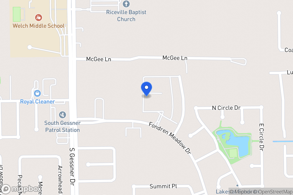 Map of 11935 Fondren Meadow Dr, Houston