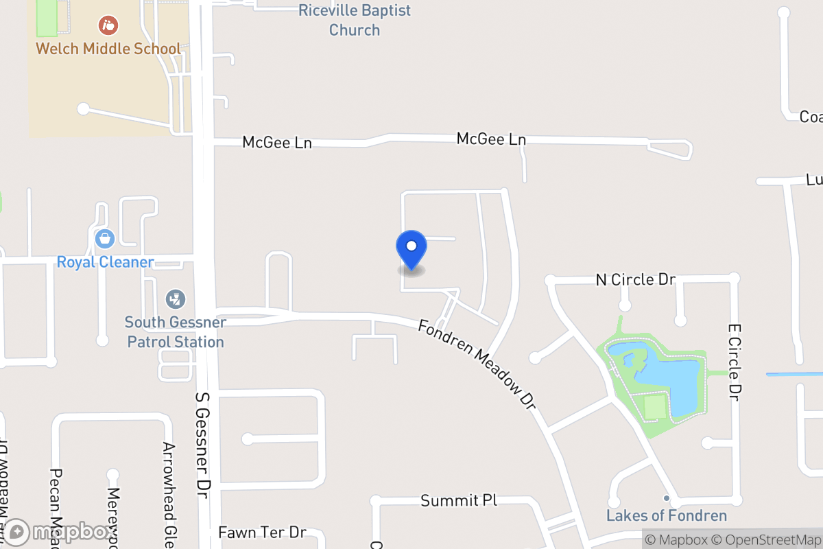 Map of 11927 Fondren Meadow Dr, Houston