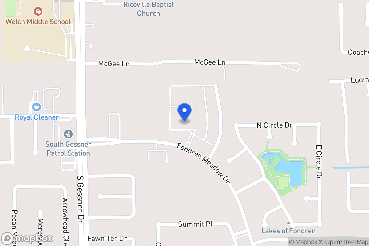 Map of 11923 Fondren Meadow Dr, Houston
