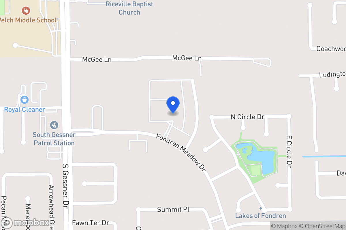 Map of 11919 Fondren Meadow Dr, Houston