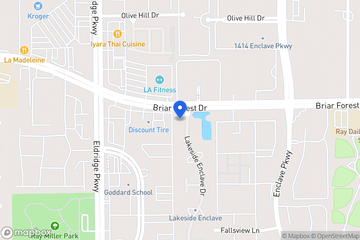 Map of 1506 Lakeside Enclave Dr, Houston