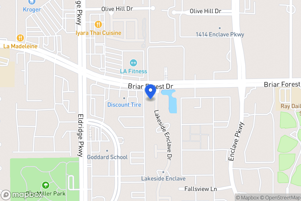 Map of 1510 Lakeside Enclave Dr, Houston