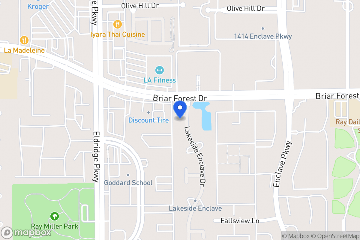 Map of 1514 Lakeside Enclave Dr, Houston