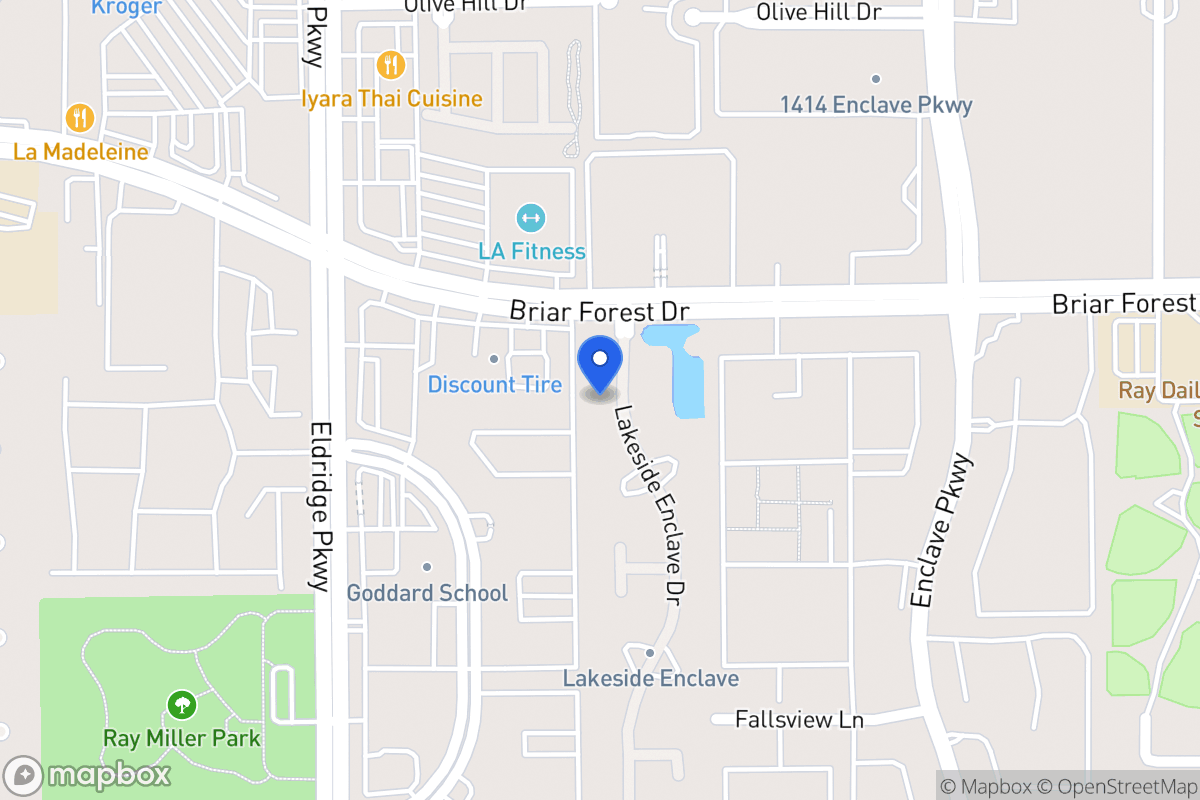 Map of 1518 Lakeside Enclave Dr, Houston
